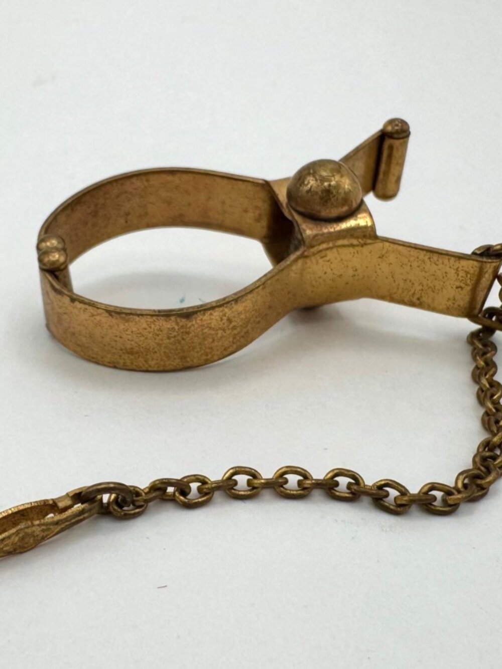 Vintage Glove Clip Brass Women French Accessory